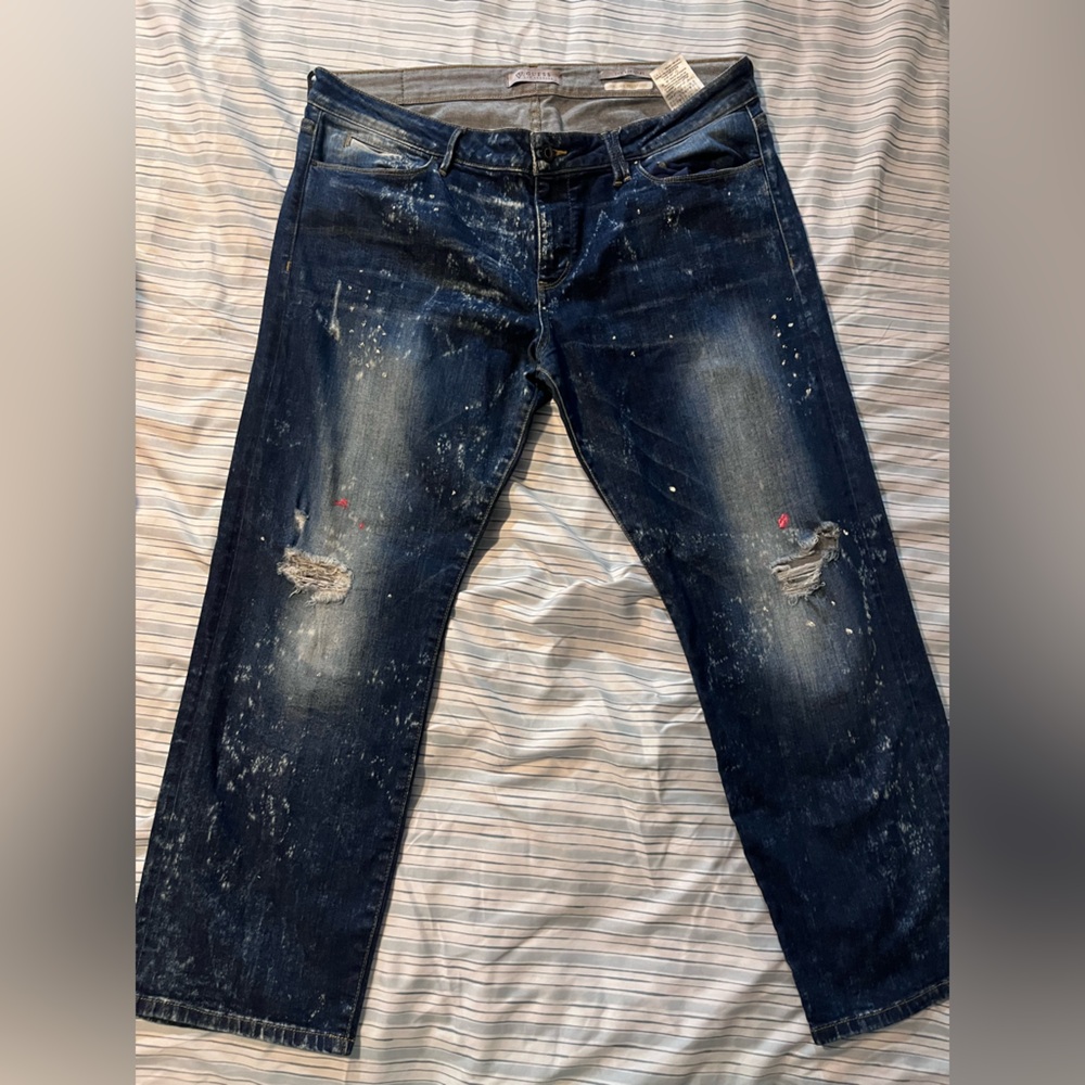 Guess Women's Dark Blue Relaxed Jeans